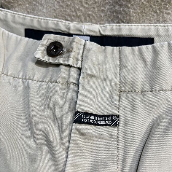 Marithe Francois Girbaud Cargo Pants Mens Size 42 Beige Adjustable Straps Y2K - Picture 2 of 16